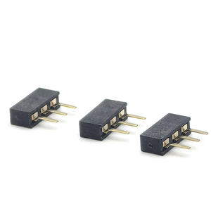 Conector hembra de paso de 2.54mm, de una sola fila, recto, tipo H:3.55mm, terminal de base completa tipo U 0.6*0.2 1*3P - Product Image 1