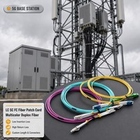 Kabel Patch Cord Fiber Optik Aktif Panjang Kustom FC/LC/SC Duplex OS2 Multiwarna FTTX LAN Berkabel Garansi 1 Tahun