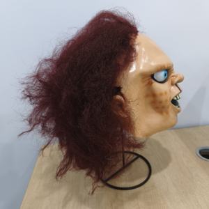 Máscara de Látex de Chucky, Disfraz de Zombie con Cejas Blancas para Halloween, Terrorífica, para Casa Embrujada, Escape Room, Mascarada, Espectáculo - Product Image 6