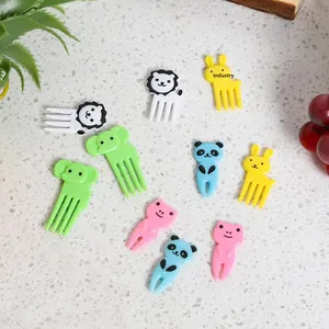 Mini Tenedor de fruta de comida encantadora portátil, tenedor de postre de fiesta abastecido de fábrica para Tenedor de verduras para niños, cubiertos, vajilla de plástico - Product Image 6