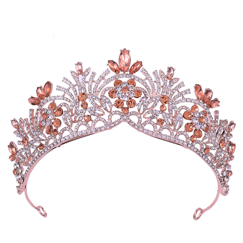 Цветок ручной работы, бриллиантовая Тиара для невесты, свадебные украшения, короны со стразами для невесты