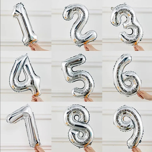Palloncino in lamina d'argento con <span class=keywords><strong>numero</strong></span> rosa in oro 16 pollici per decorazione di compleanno palloncino per festa di buon compleanno forniture per 0-9 numeri - Product Image 5