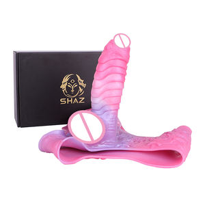 SHAZ-3210 Fantasy-Serie Männlicher Tragbarer Penisverlängerer Traumfarbener Hohler Silikon-Lederhosen-Sextoy für Männer - Product Image 6