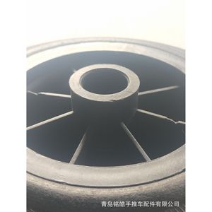 Rueda de goma sólida de 6 pulgadas con capacidad de carga de 40 kg, rueda industrial gris para carretilla - Product Image 3