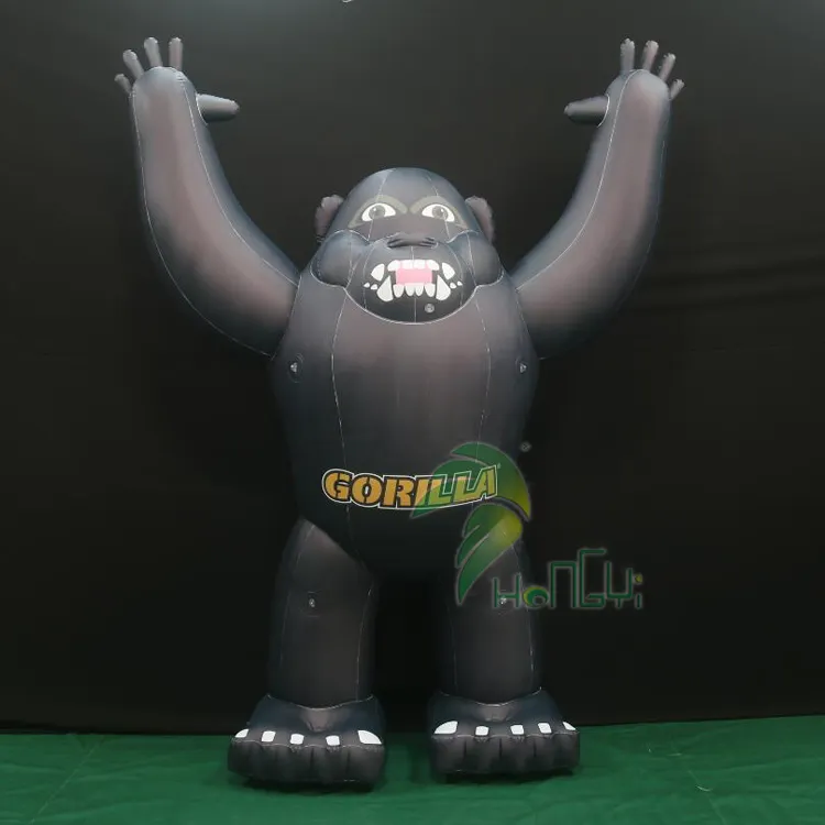 Custom Advertising Inflatable Animal Monkey Inflatable Cartoon Characters Giant Black Inflatable Gorilla