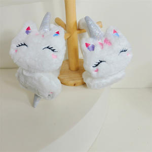 <span class=keywords><strong>Cache</strong></span>-oreilles en peluche pour enfants d'hiver, dessin animé mignon, <span class=keywords><strong>licorne</strong></span>, doublure en polaire chaude, rétractable, épaissi, protège-oreilles - Product Image 1