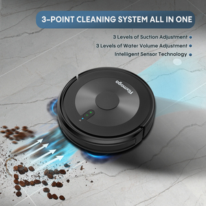 Robot aspirateur Flixmoga, télécommande, balayage intelligent, serpillière sans fil, aspirateur sec et humide, usage domestique, forte aspiration, robot aspirateur - Product Image 5