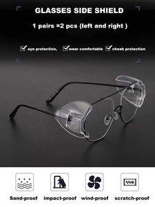 Lunettes de sécurité légères, portables, transparentes, flexibles, avec protection latérale, en plastique souple PVC, lunettes de travail, lunettes de sécurité pour la construction - Product Image 1