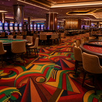 Fleckresistente Kommerzielle Nylon-Bedruckte Teppichfliesen 3D Prismatische Wirbel-Designs für Casinos und Restaurants mit Hohem Personenaufkommen
