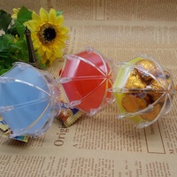 Boîte en plastique transparente en forme de mini parapluie pour pâtisserie au chocolat, boîte à bonbons
