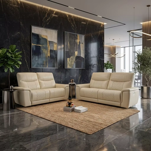 Sofá reclinable eléctrico Chesterfield de alta gama con cubierta de cuero sintético y 5 asientos reclinables para uso doméstico - Product Image 5