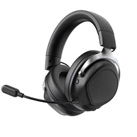 Nouveau casque de jeu sans fil RGB 2,4 G supra-auriculaire, avec serre-tête réglable et microphone détachable, faible latence