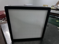 Filter HEPA Industri Mini Pleat HVAC H13 H14 Grosir, Bingkai Aluminium, Filtrasi Menengah Fiberglass untuk Cleanroom Laminar Flow