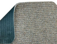 Paillasson personnalisé à double nervure rayée en polyester lavable avec dos antidérapant en latex pour usage intérieur/extérieur