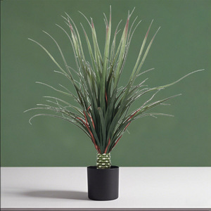 Plante artificielle en pot de type Miscanthus Sinensis, taille moyenne, décoration intérieure pour la maison, le bureau, l'hôtel - Product Image 3