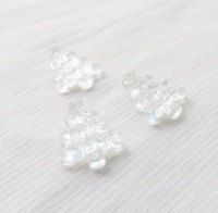 10x13mm Blanc Transparent Arbre De Noël Résine Perles Colle sur Boucle D'oreille et Flatback Arbre Perles Colle sur Vêtement Comme Décoration Vendre
