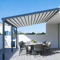 Auvent rétractable motorisé en aluminium, imperméable, pour jardin de roses, jardin d'hiver, véranda