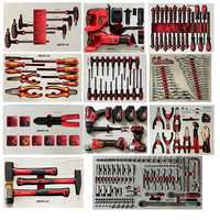 Chariot à outils de vente directe d'usine XT-012 12 tiroirs 305 pièces boîte à outils professionnelle en métal avec kit d'outils électriques