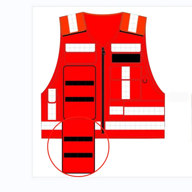 Hi vis Sanitäter Notfall reflektierende Sicherheits weste mit Taschen und individuellem Logo und Größe für Sicherheits jacke