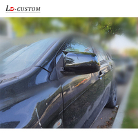 Coque de rétroviseur en fibre de carbone pour Mitsubishi Lancer EX 2009-2016, modifiée avec un boîtier de rétroviseur en forme de corne