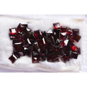 Piedras Preciosas Sueltas de Granate Rojo Natural, Corte Cuadrado de 9x9 mm, para la Elaboración de Joyas - Product Image 6