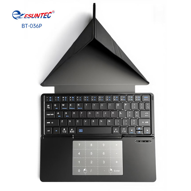Factory OEM Wireless BT Folding Keyboard Ergonomic Design Slim Laptop Use ROHS Certified Customized Business Magnetic Case New