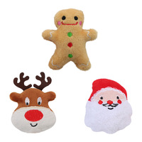 Mainan Kucing Natal Catnip, Boneka Interaktif untuk Digigit, Paket Hemat Mainan Kucing