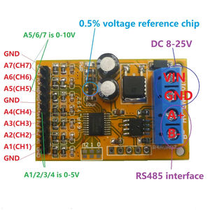 Module d'acquisition de tension analogique 7 canaux 0-5V/0-10V RS485 Modbus RTU R4AVA07 B778 - Product Image 3