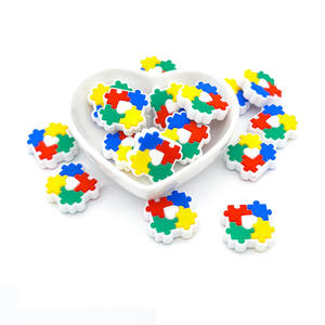 Nueva llegada Bpa libre Diy chupete cadena bebé dentición juguetes autismo silicona Focal cuentas para cuentas pluma hacer listo para enviar - Product Image 1