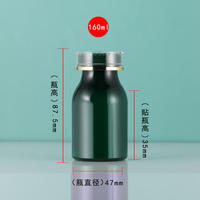 Bouteilles et pots en plastique PET de 100 ml, 130 ml, 160 ml pour médicaments et capsules, avec bouchon à vis, impression sérigraphique, couleur personnalisée, vente OEM/ODM