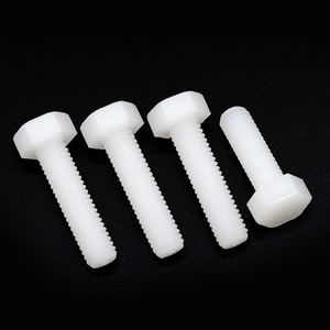 DIN933 DIN931 Blanco Negro Nylon Rosca completa <span class=keywords><strong>Perno</strong></span> hexagonal Plástico PA66 <span class=keywords><strong>Perno</strong></span> de cabeza hexagonal Precio de fábrica Pernos De Plastico <span class=keywords><strong>M6</strong></span> X 12mm - Product Image 5