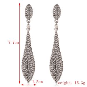 Hot Sale Strass Double Water drop Dangle Ohrringe, Prom Party Hochzeit Ohrringe für Frauen - Product Image 6