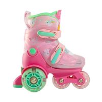 Patins à roulettes triangulaires pour débutants de 3 à 6 ans, vente flash, patins à roulettes lumineux pour garçons et filles, taille réglable
