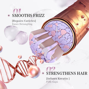 ชุดแชมพูและครีมนวดผมเคราติน HUNMUI สำหรับซ่อมแซมเส้นผมและเพิ่มวอลลุ่ม รับผลิตแบบ OEM ODM ขายส่ง - Product Image 3