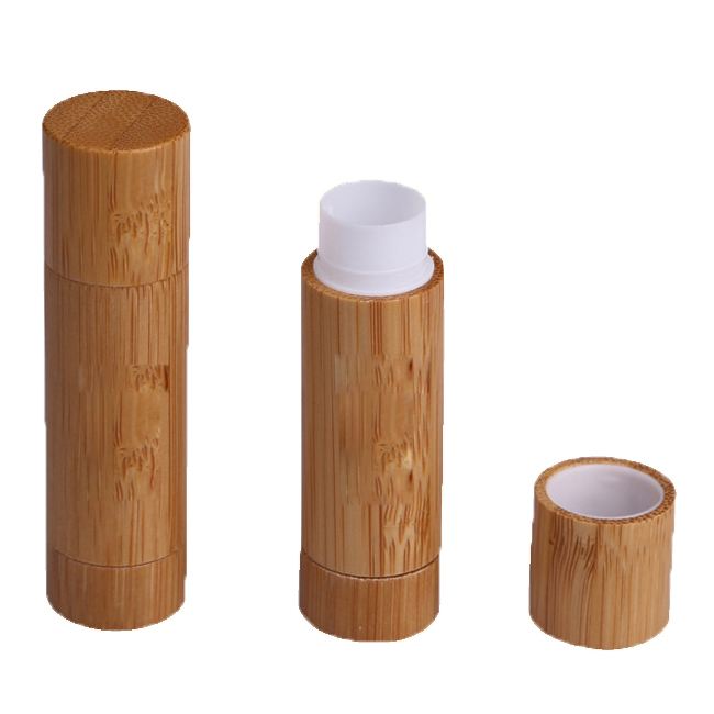 5 г, оптовая продажа, экологически чистая пустая бамбуковая туба для бальзама для губ, туба для косметического Бальзама Для Губ