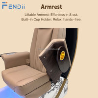 Meubles de salon professionnels modernes de luxe haut de gamme, fauteuil de massage électrique inclinable pour manucure et pédicure pour salon de beauté