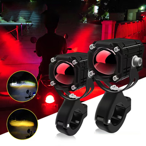 Phares LED 12V-80V adaptés aux motos de rue sportives et aux voitures Phares clignotants IP67 à 4 couleurs - Product Image 5