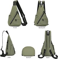Sac à bandoulière personnalisé en nylon, sac de voyage, sac de randonnée, sac à dos unisexe