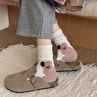 Chaussettes en coton pour femmes, motif animaux mignons, tendance, pour un usage quotidien