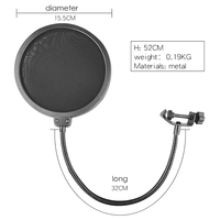 Microphone de studio professionnel avec filtre anti-pop pour l'enregistrement vocal