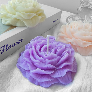 Stampo per colla a goccia 3D tridimensionale peonia gesso candela profumata stampo in Silicone fiore candela che fa - Product Image 1