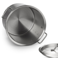 Marmite de cuisson en acier inoxydable 3 couches avec couvercle, compatible induction, pour la maison et la cuisine
