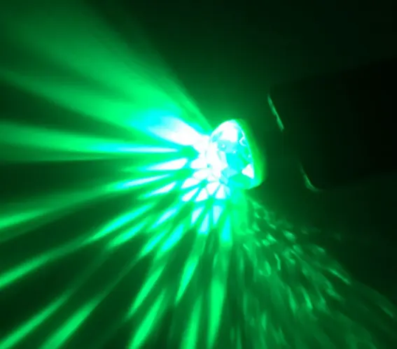 Lampu Disko Panggung DJ untuk Ponsel, Lampu Disko Panggung DJ Laser Putar Bola Ajaib LED USB Kontrol Suara