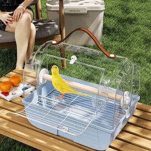 Jaula de Transporte para Aves Transparente y Portátil, Transpirable, para Loros Pequeños, con Compartimento Extraíble, Venta al Por Mayor - Product Image 2