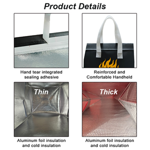 Tái chế lấy đi cách điện Cooler nhiệt lạnh ấm thực phẩm bánh Cà Phê Trà Sữa bữa tối hải sản tươi takeout Doggy không dệt Túi - Product Image 4