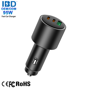 Ibd Kim Loại 30W 48W 60W 63W 83W 95W 130W Mini Và Kỹ Thuật Số Hiển Thị Xe Sạc Với Kép USB-C USB-A Sạc Nhanh Cho Điện Thoại Di Động - Product Image 3