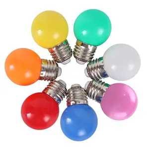 G45 colore plastica + alluminio E27 lampadina a led colorata lampadina rossa/gialla/verde/blu per la decorazione di nozze