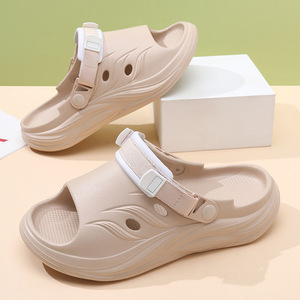 Sandalias de Verano para Hombre, para Exteriores, con Suela Gruesa Antideslizante, Transpirables, de Una Sola Tira, Sensación de Caminar sobre Nubes, Resistentes al Desgaste, para la Playa - Product Image 1