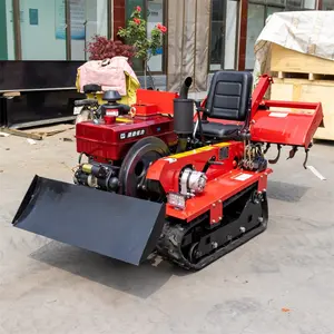 LEO Garden Tools Agriculture Machinery Deep Tillage Cultivator Power Tiller Red Box Engine Packing