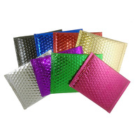 Petit sac postal à bulles brillant 6*10 pour pochette d'enveloppes d'expédition rembourrées au laser argenté, vente en gros pas cher